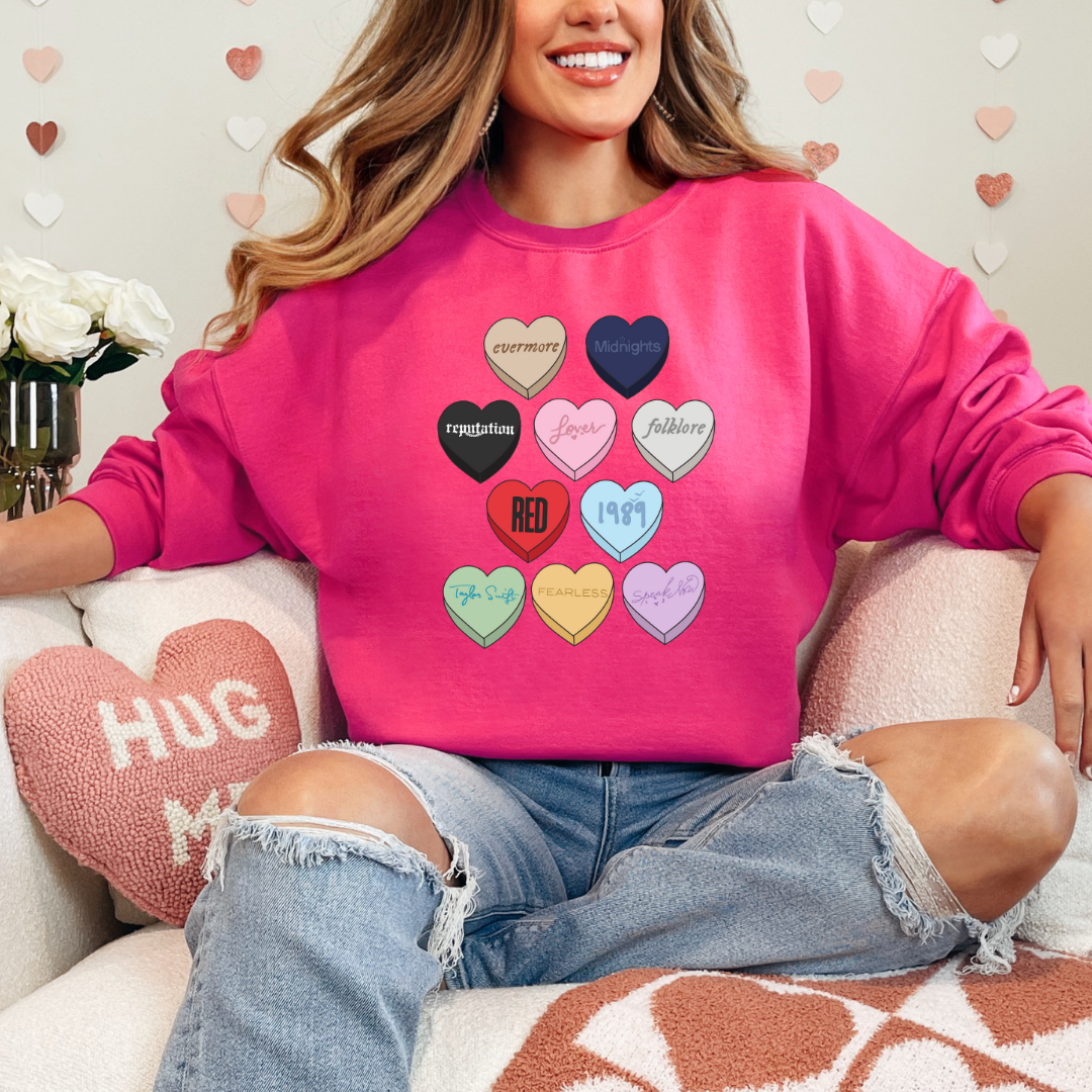 Ladies clearance heart jumper