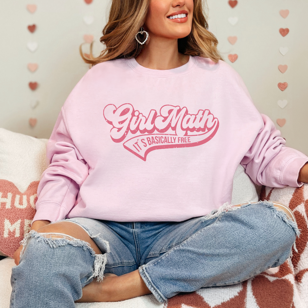 Girl math Ladies crewneck sweater