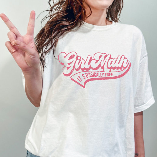 Girl Math ladies Tee shirt