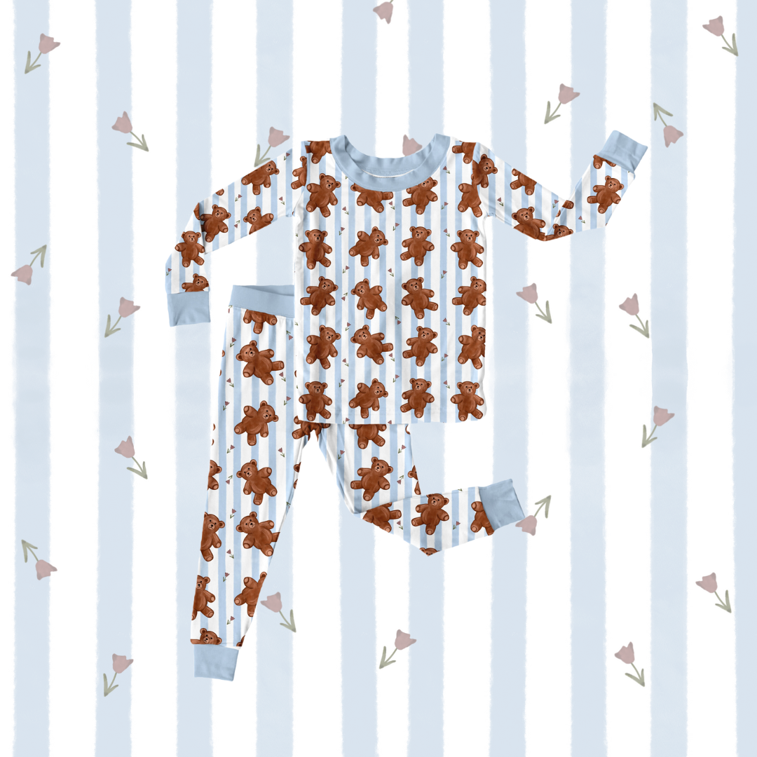 Forever and Always Collection Kids Two-Piece Bamboo long Sleeve Pajama Set