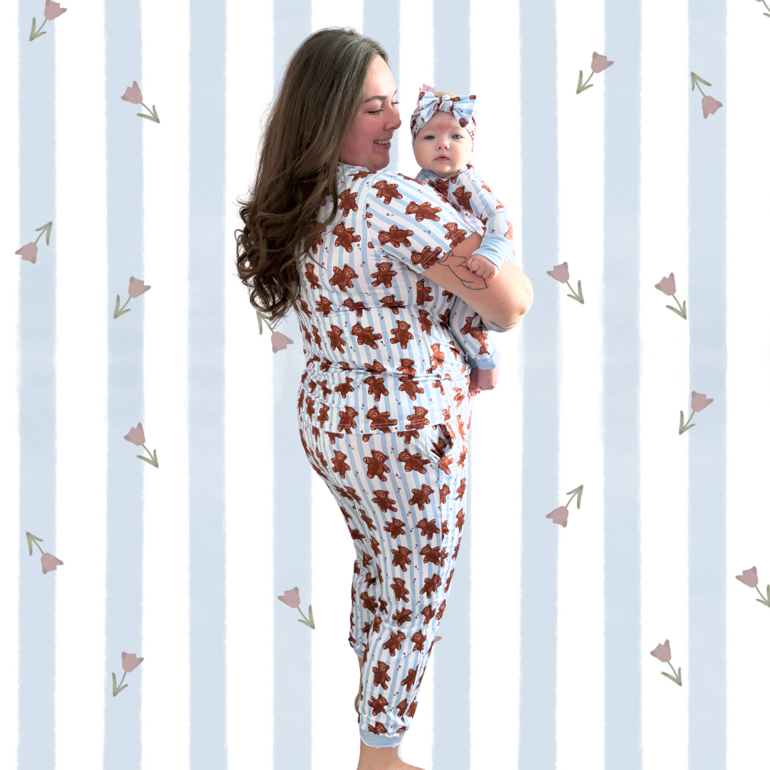 Forever and Always collection women's bamboo Pajama Set, Pocket tee, jogger pant