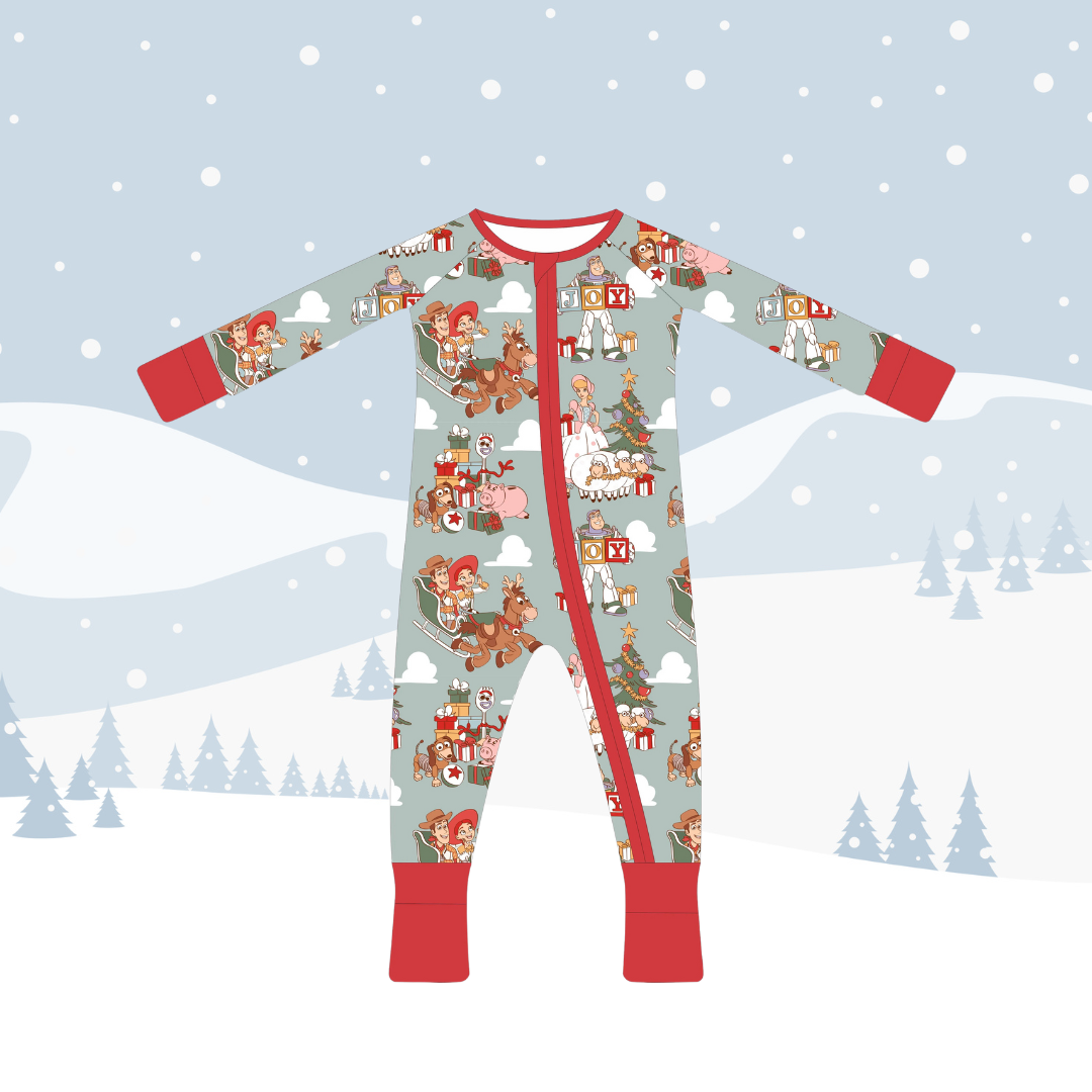 Holiday Collection Little Zips Bamboo pajama
