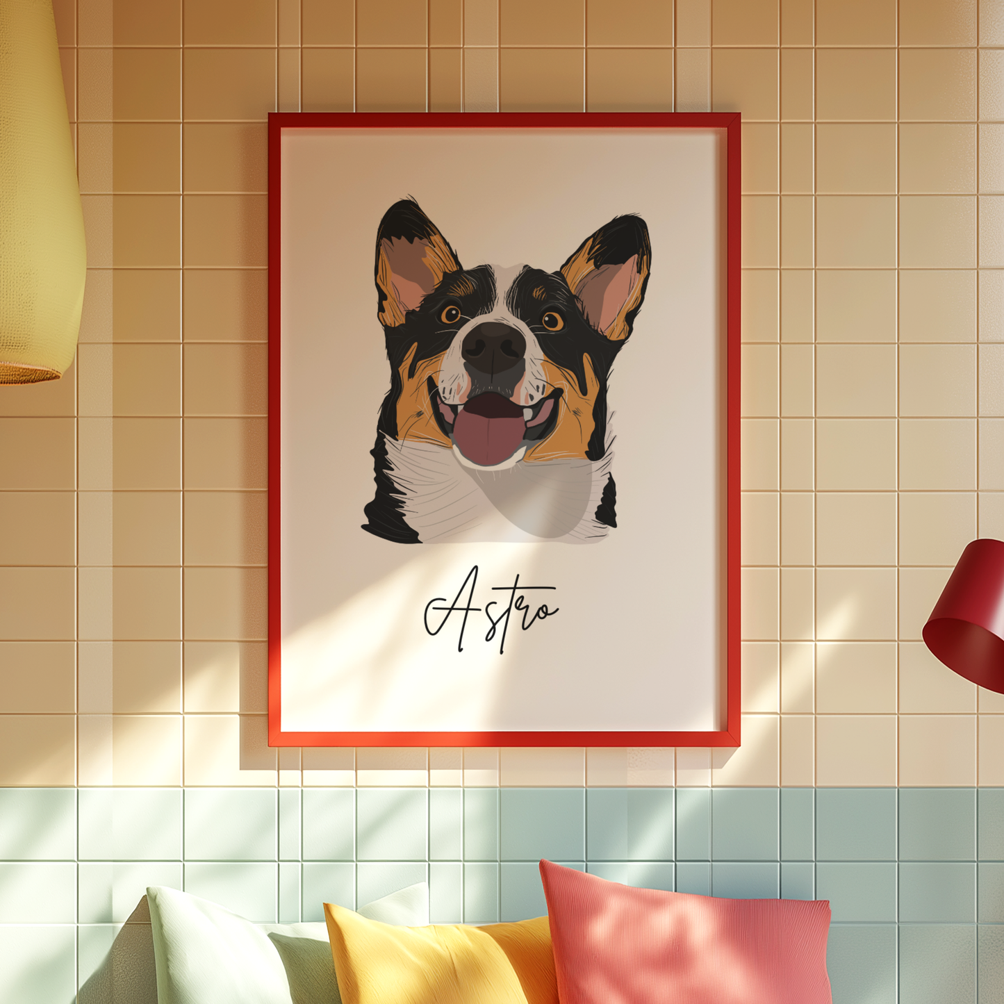 Pet Portrait Digital Print High resolution 300 DPI digital download (not a physical print)