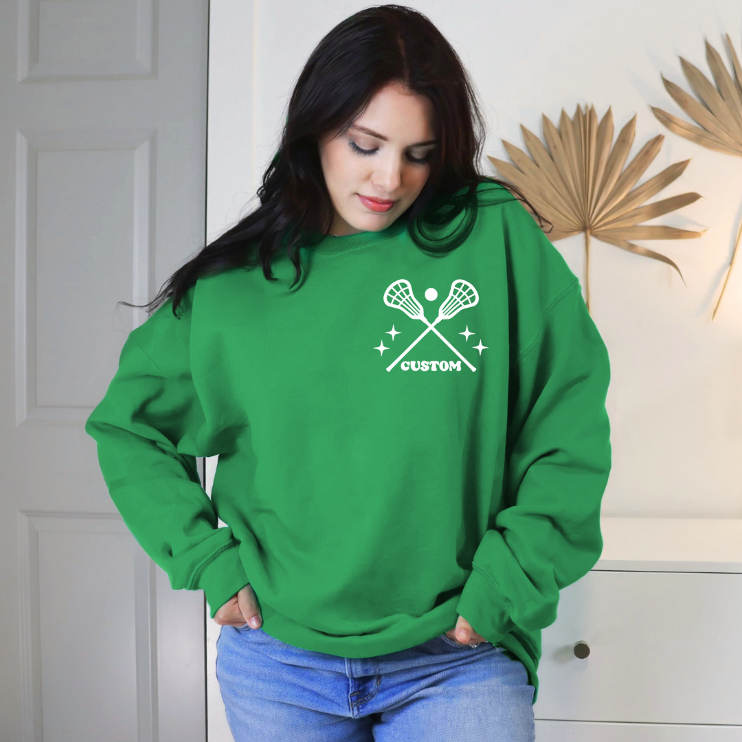 Custom in my Lacrosse mom era Crewneck sweater