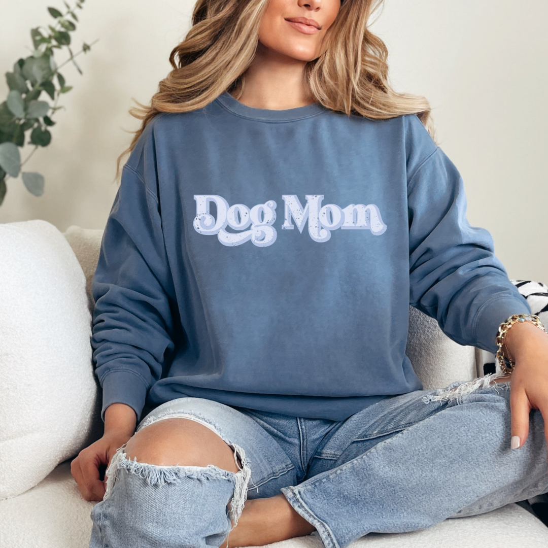"Dog mom" Furever Pet collection Custom Pet Portrait graphic crewneck Sweater