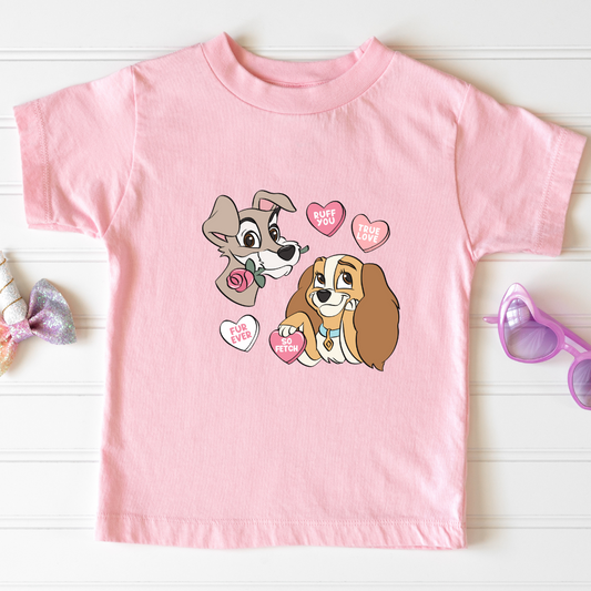 Valentines cute dogs Kids tee shirt