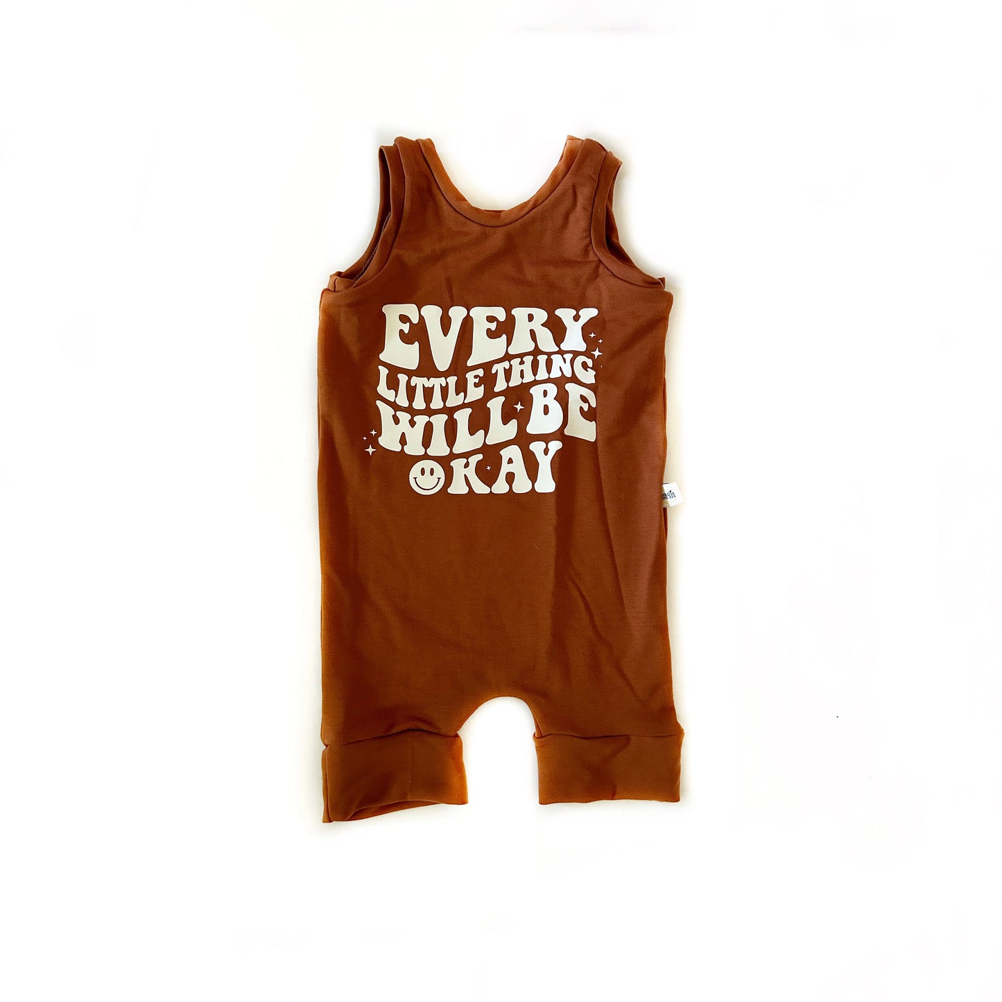 Bamboo boho Romper/mental health awareness Unisex Baby Toddler Girl Boy Romper every think will be okay graphic