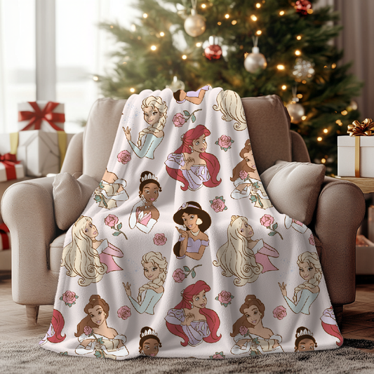 Princesses Minky Blanket (Preorder 2 week turnaround)