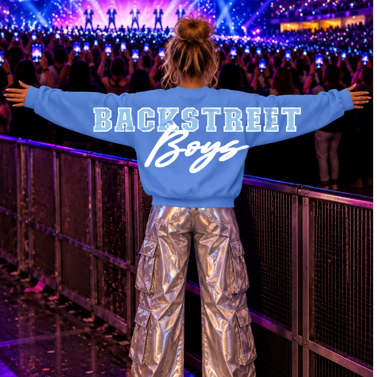 Backstreet Boys 2027 Maple Leaf Crewneck sweater **Front and Back graphic**