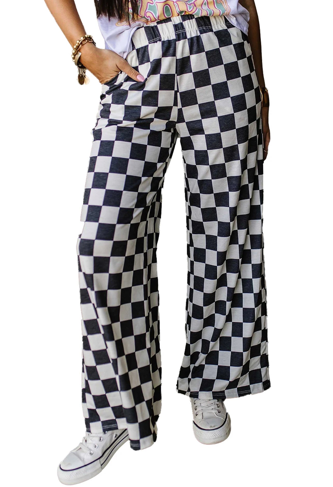Ladies Checkered Pants