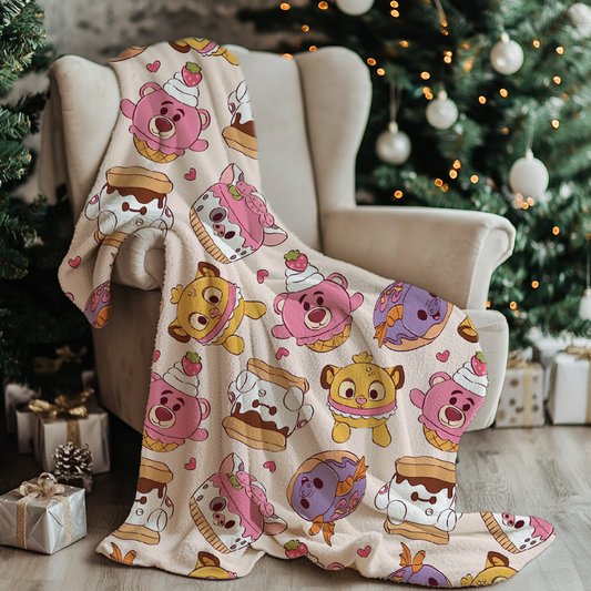 Munch love cream Minky Blanket (Preorder 2 week turnaround)