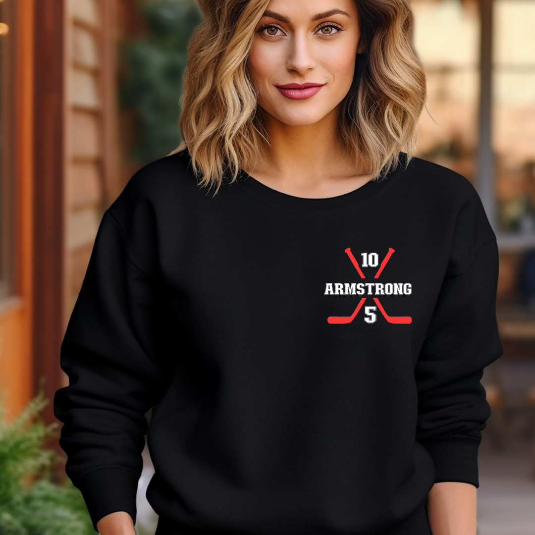 Custom Hockey mom Era Crewneck sweater