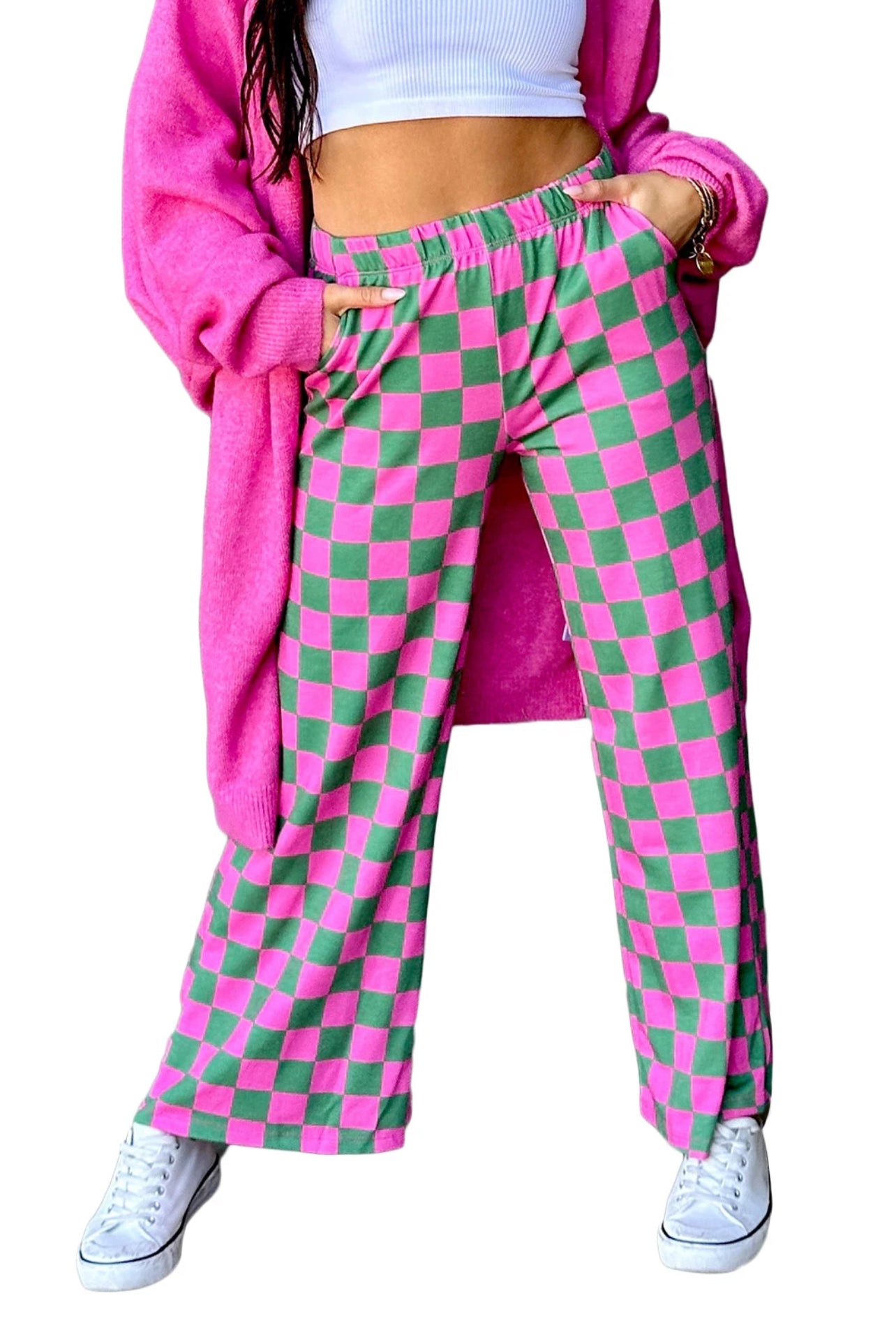 Ladies Checkered Pants