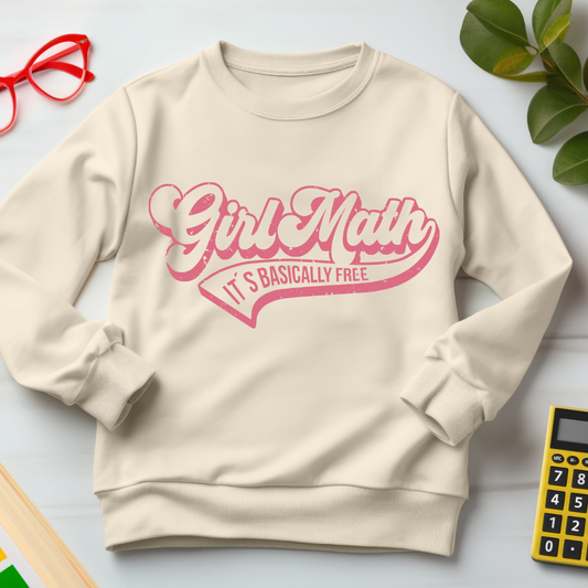 Girl math Ladies crewneck sweater