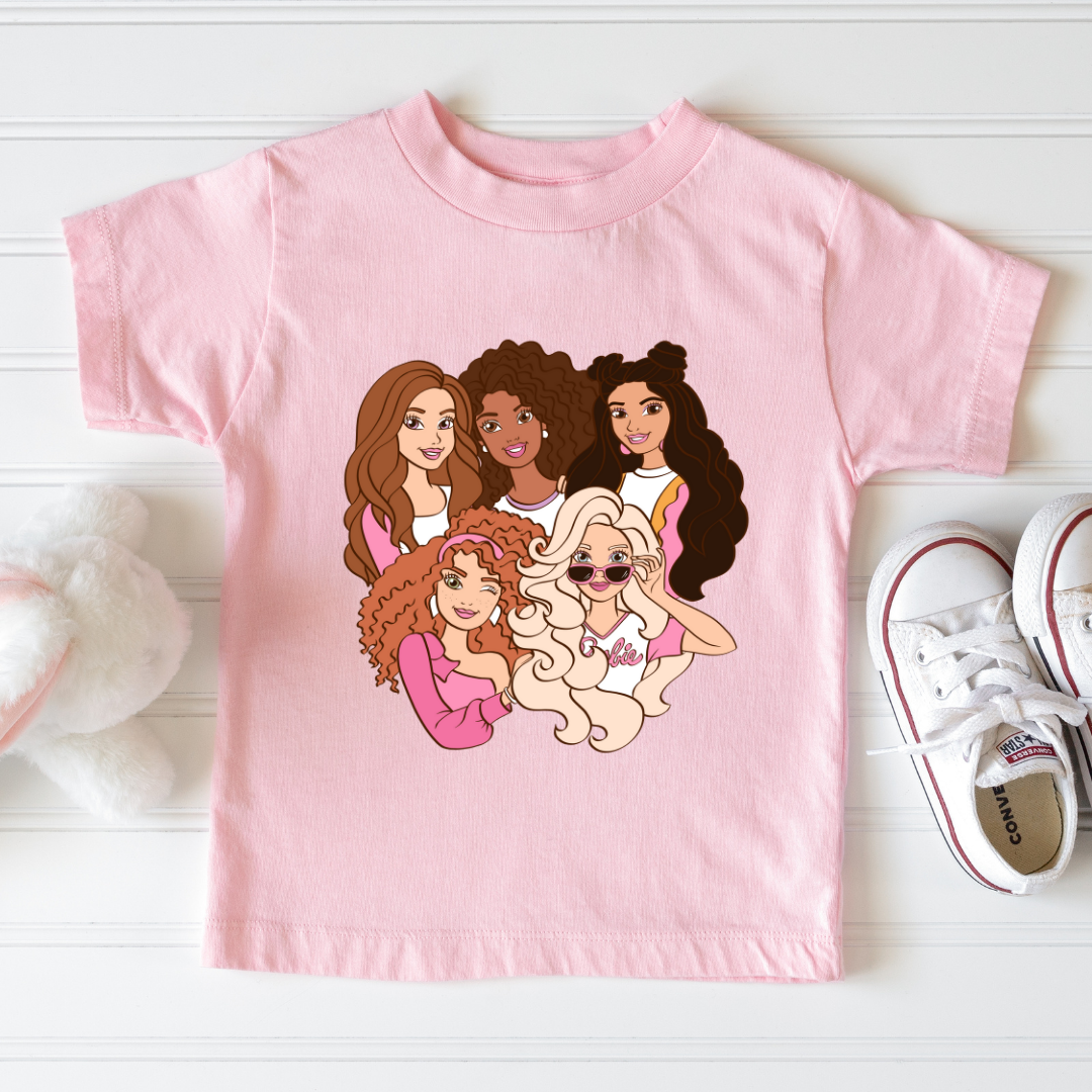 dolls friends graphic Kids T-shirt