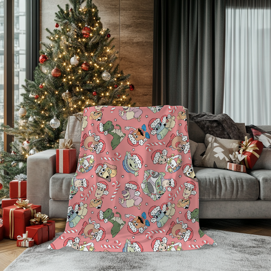 Winter toys and friends Minky Blanket (Preorder 2 week turnaround)