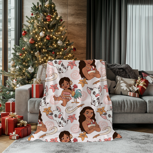 Ocean Princess and Family Minky Blanket (Preorder 2 week turnaround)