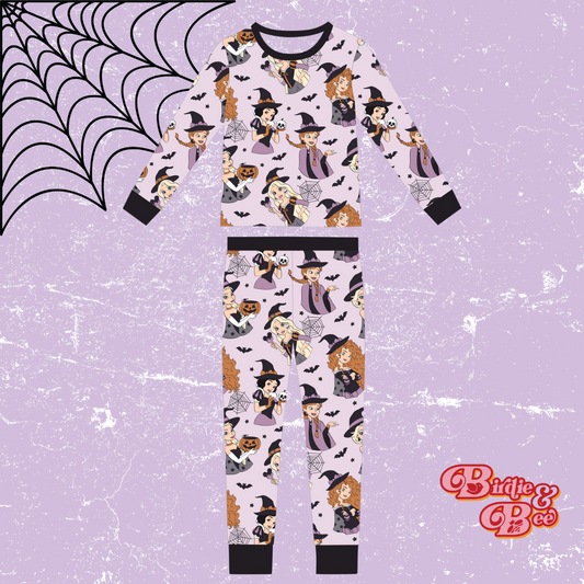 Spooky Princess Kids Two-Piece Bamboo long Sleeve Pajama Set