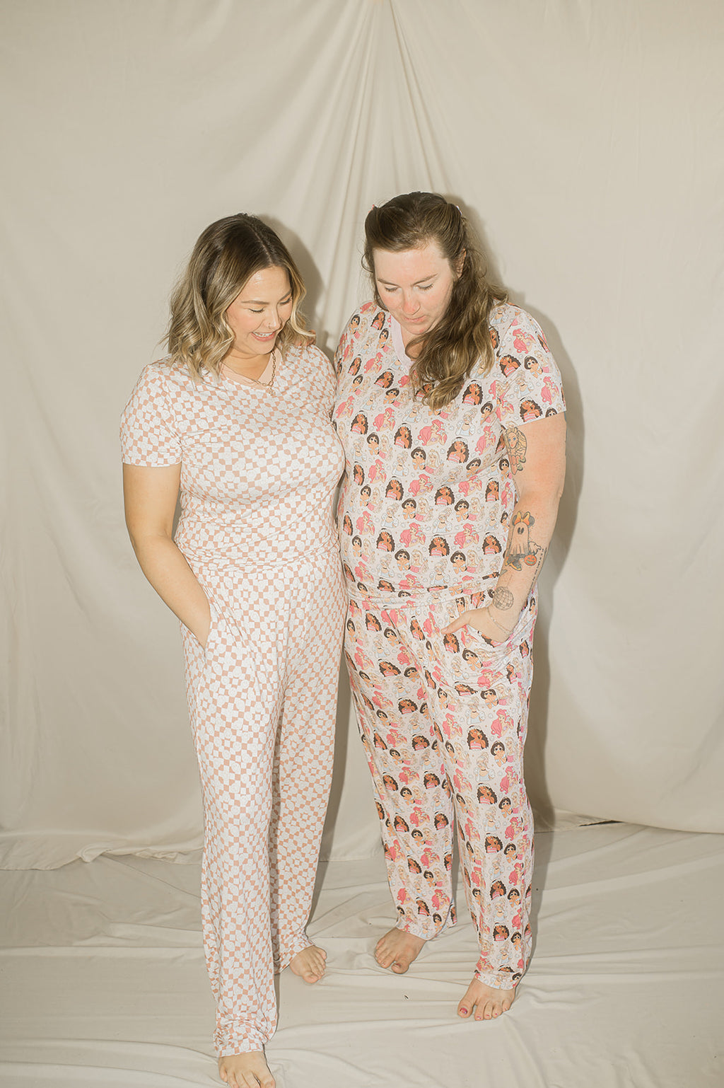 Retro Smiley Face Women's Bamboo Pajama Set