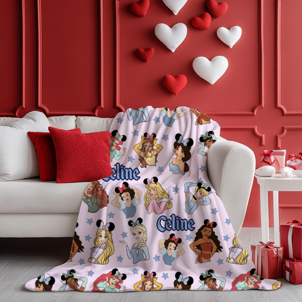*CUSTOM* Enchanted Princess Name Minky Blanket