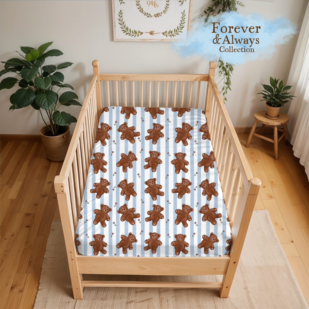 Forever and Always Bamboo Fitted Crib Sheet