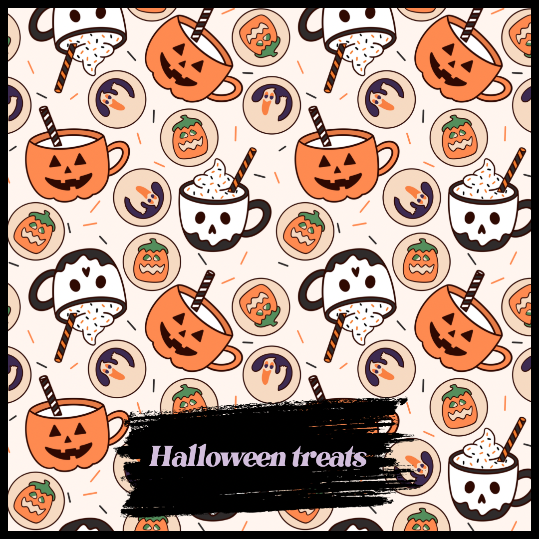 Halloween Treats Print Kids Two-Piece Bamboo Long Sleeve Pajama Set