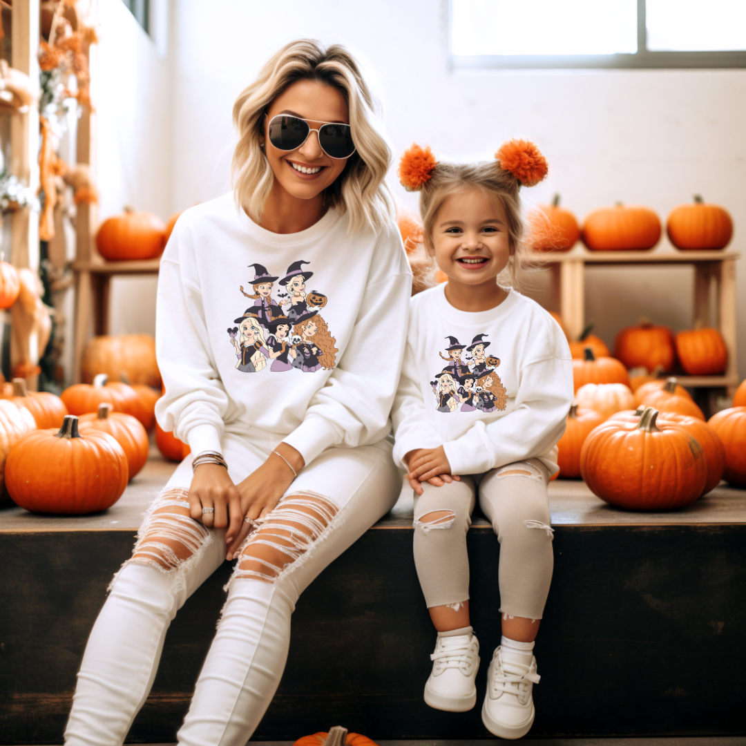 Mommy and me Halloween Princess Matching crewneck sweater