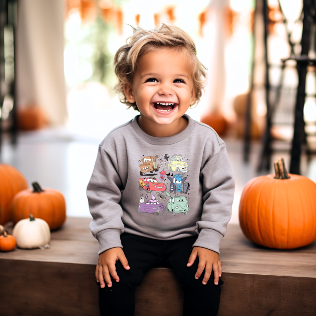 Halloween Cars kids crewneck sweater