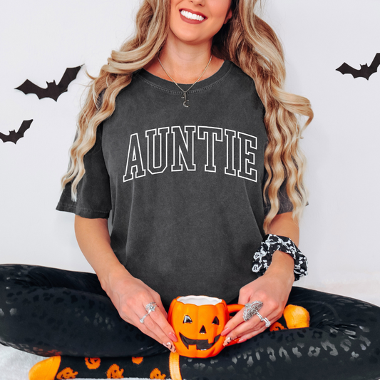 Auntie varsity puff graphic T-shirt