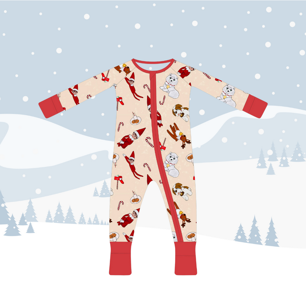 Holiday Collection Little Zips Bamboo Pajama