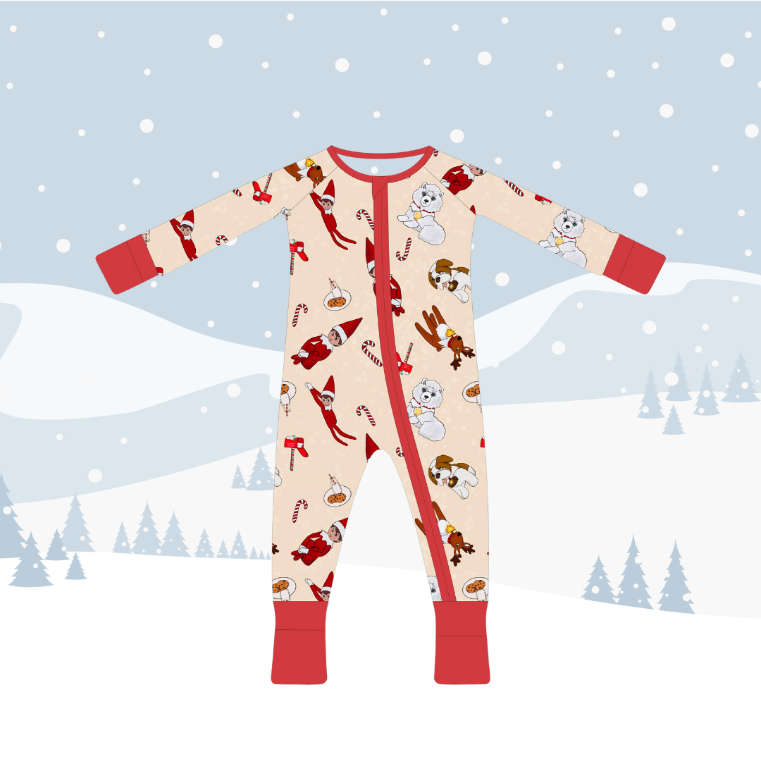 Holiday Collection Little Zips Bamboo Pajama