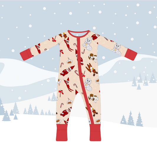 Holiday Collection Little Zips Bamboo pajama