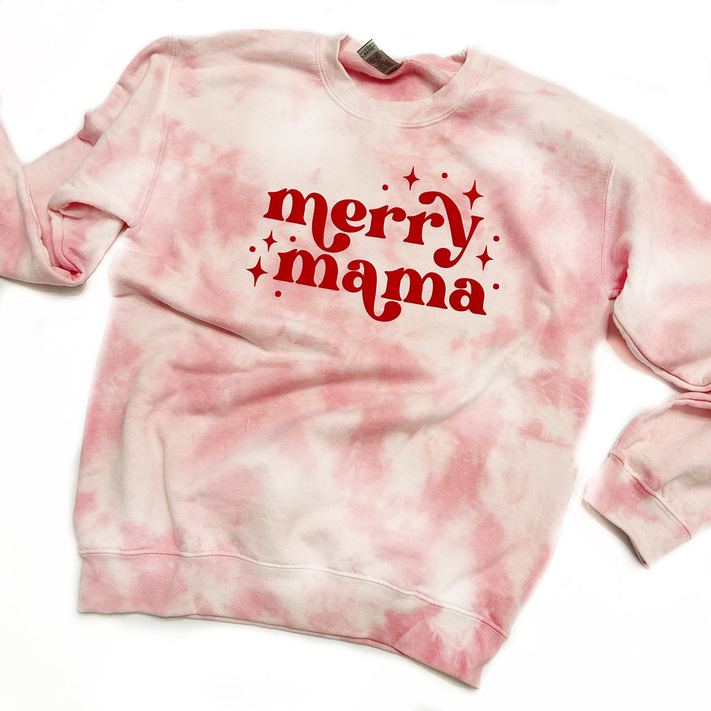 Merry Mama Ladies Christmas Crewneck Sweatshirt
