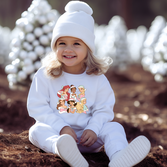 Winter Princess graphic kids crewneck sweater