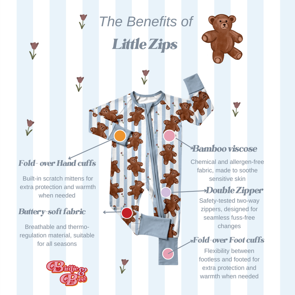 Forever and Always Little Zips Bamboo Pajama