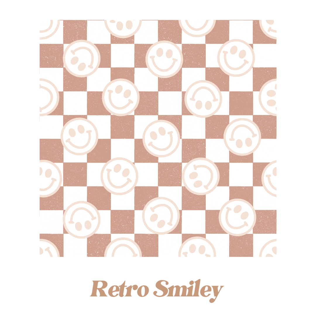 "Little Zips" Bamboo zippered Pajama Retro Smiley Print