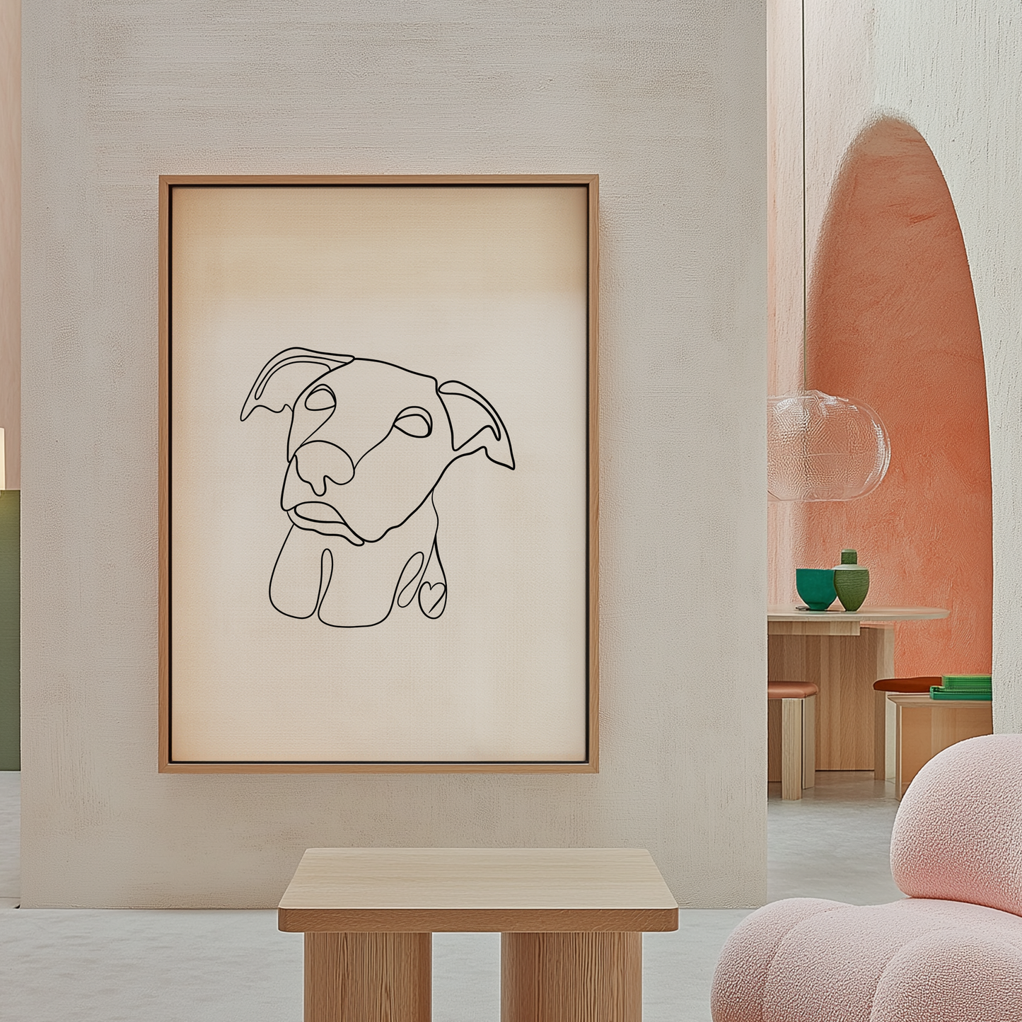 Custom One line drawing Pet Portrait, Digital Print High resolution 300 DPI, digital download (not a physical print)