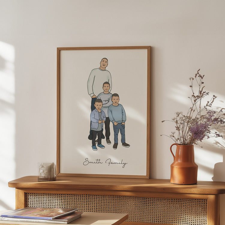 *CUSTOM* Family Portrait Digital Illustration | DIGITAL FILE ONLY