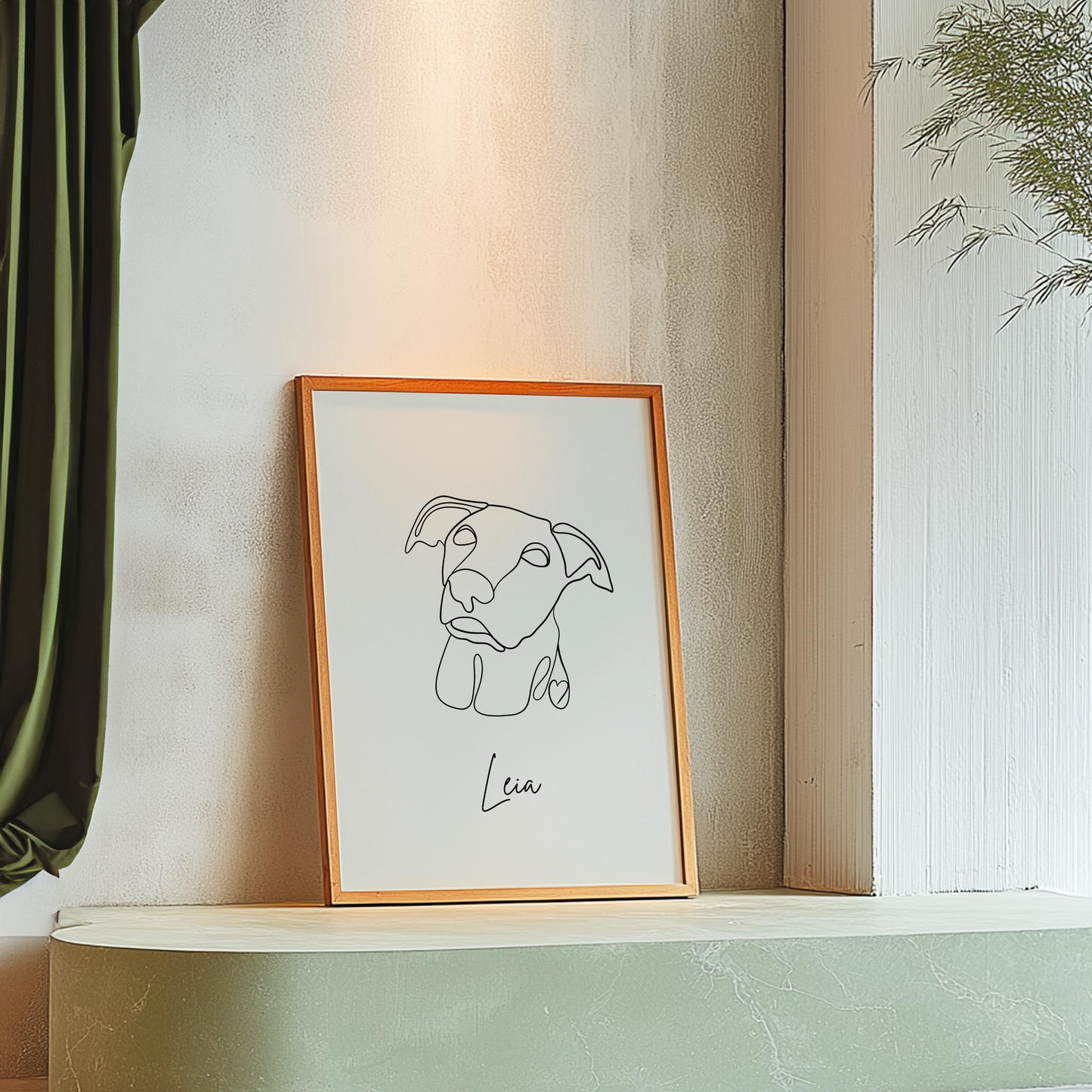 Custom One line drawing Pet Portrait, Digital Print High resolution 300 DPI, digital download (not a physical print)