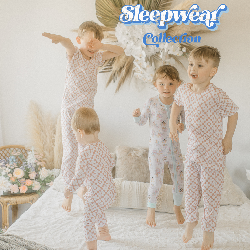 Magical Park Print Little Zips Bamboo Pajama