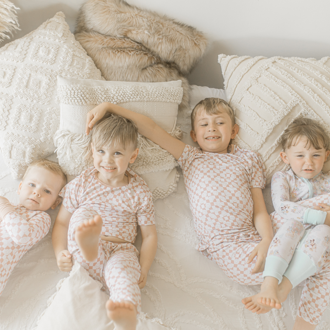 Pumpkin King Print Kids Two-Piece Bamboo Long Sleeve Pajama Set