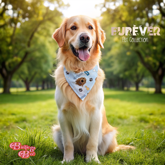 Custom Dog Bandana pet portrait Furever pet collection ADD ON ONLY