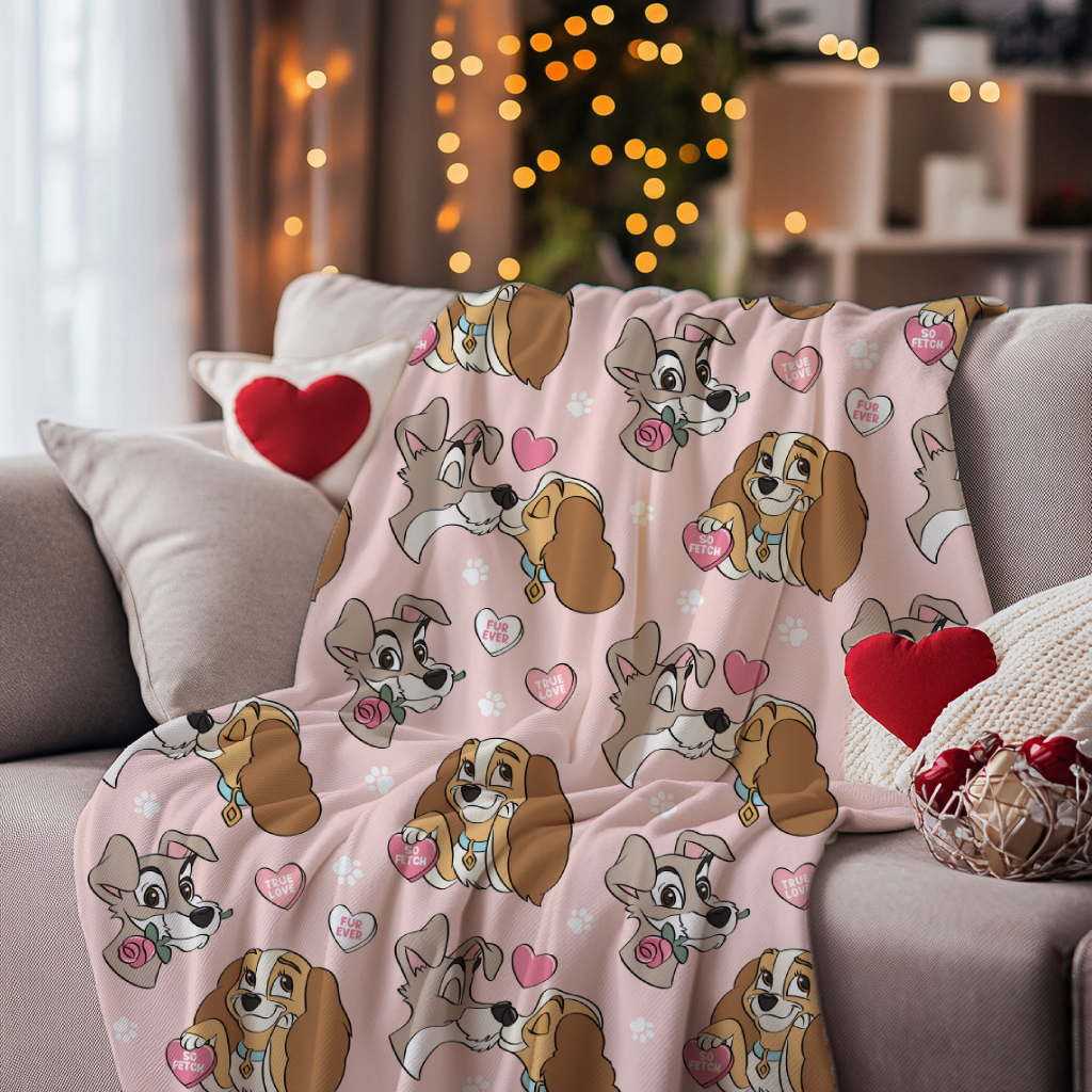 Valentines Dogs Minky Blanket | Birdie & Bee