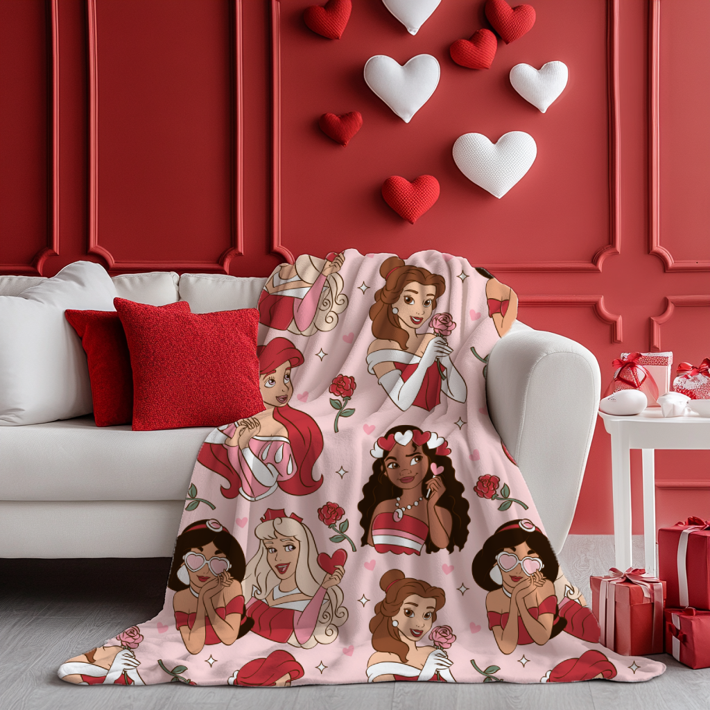 Valentines Princess Minky Blanket | Birdie & Bee