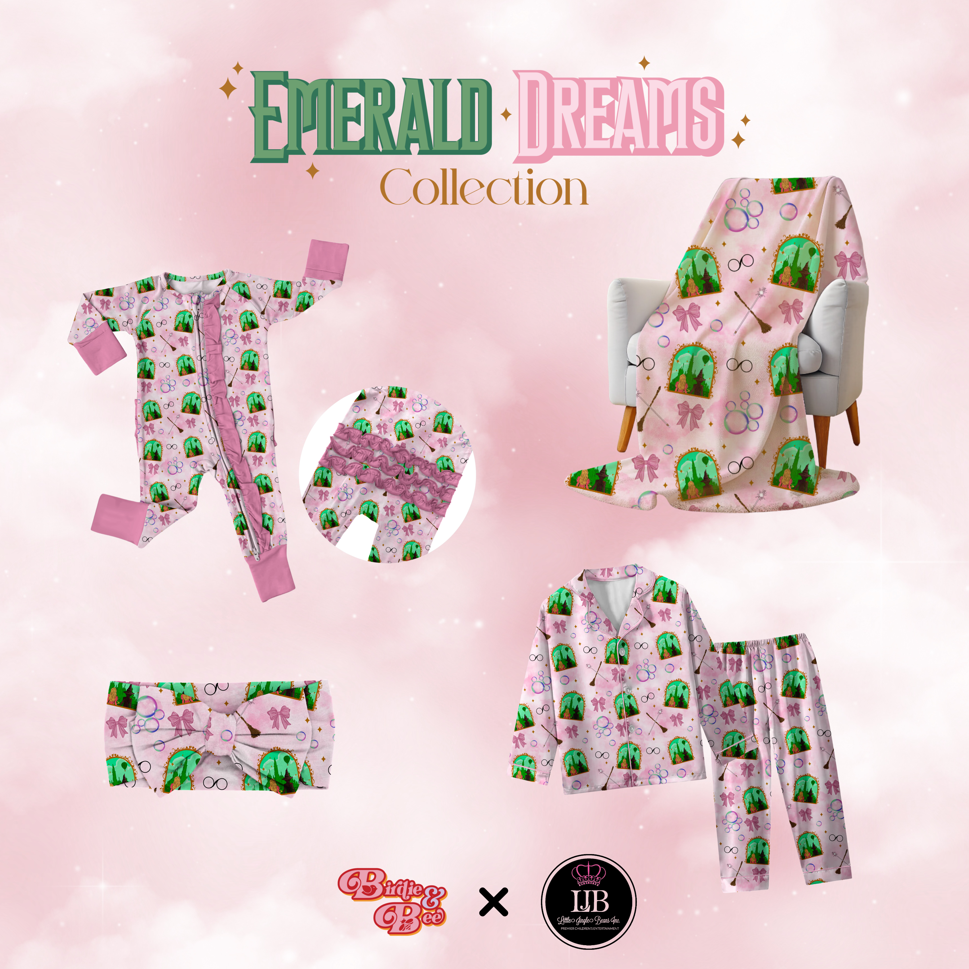 Emerald Dreams Kids Two-Piece Bamboo Pajama Set