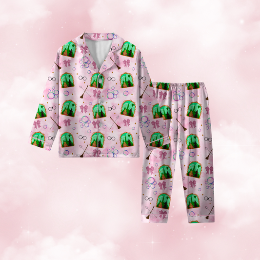Emerald Dreams Collab with Little Jingle Beans Collection Kids Two-Piece Bamboo long Sleeve, button down Pajama Set (PREORDER)
