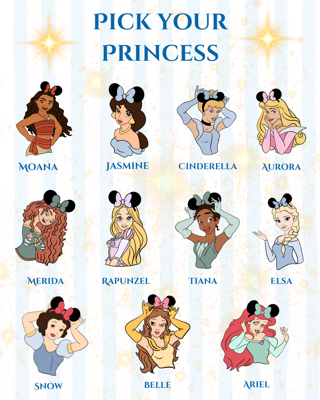 *CUSTOM* "Pick Your Princess" Kids and Adults Crewneck Sweater