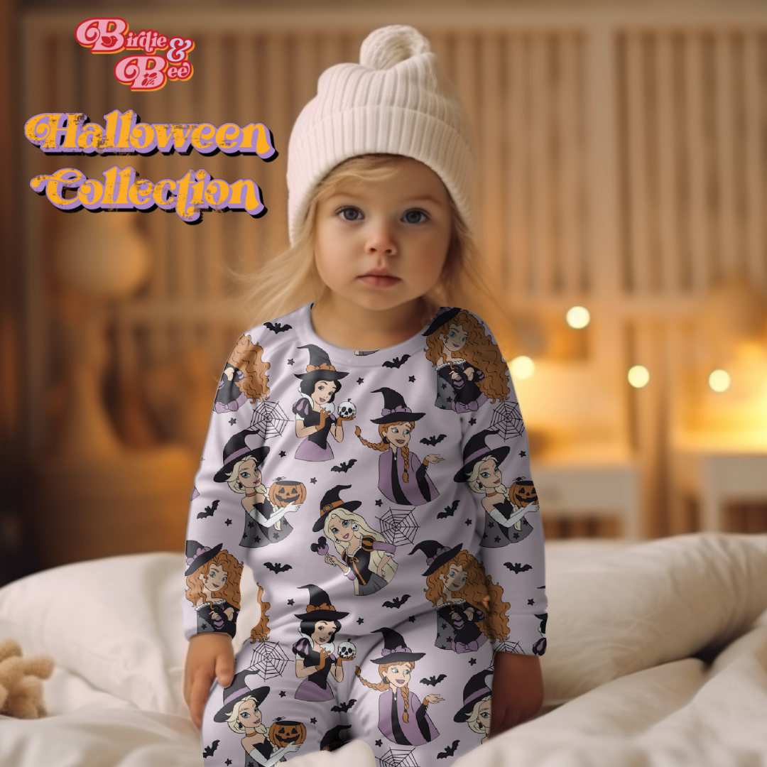 Pumpkin King print Kids Two-Piece Bamboo long Sleeve Pajama Set