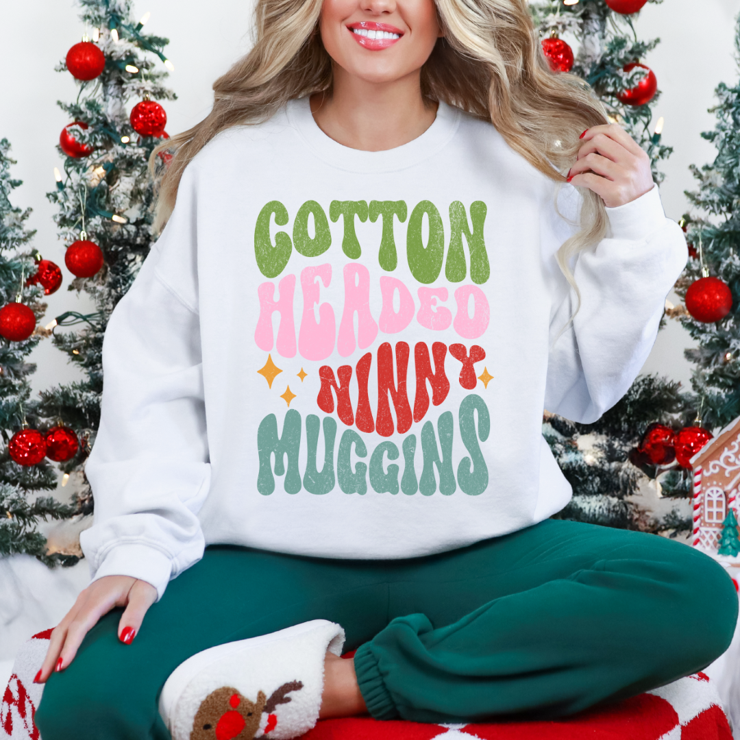 Cotton Headed Ninny Muggins Graphic Adult Crewneck Sweater