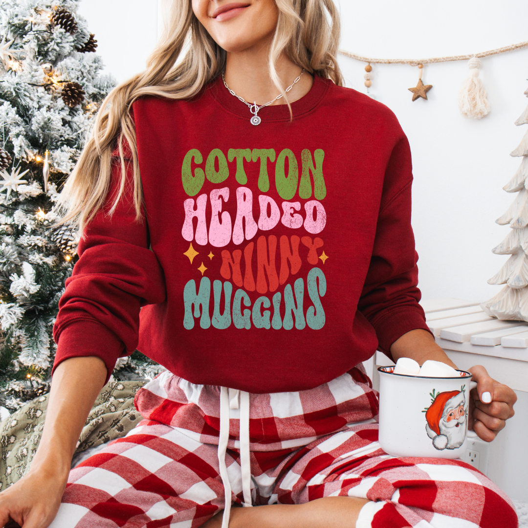 Cotton Headed Ninny Muggins Graphic Adult Crewneck Sweater